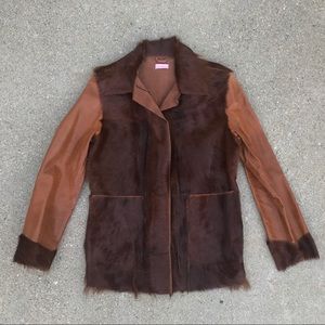 Stella Forest Goat Leather and Fur Jacket Size 2